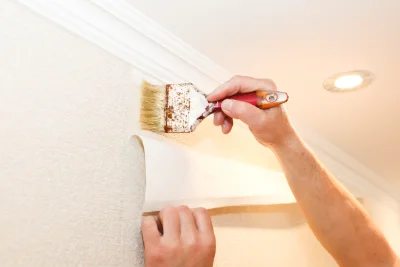 Pose de papier peint au Touvet — revêtements muraux et toiles de verre